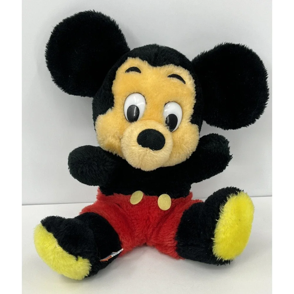 Vintage Mickey Mouse Plush Disneyland Walt Disney World Souvenir Stuffed Toy